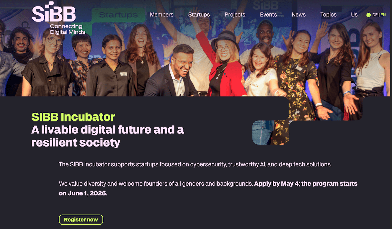 SIBB Incubator for Cybersecurity and AI Startups 2026