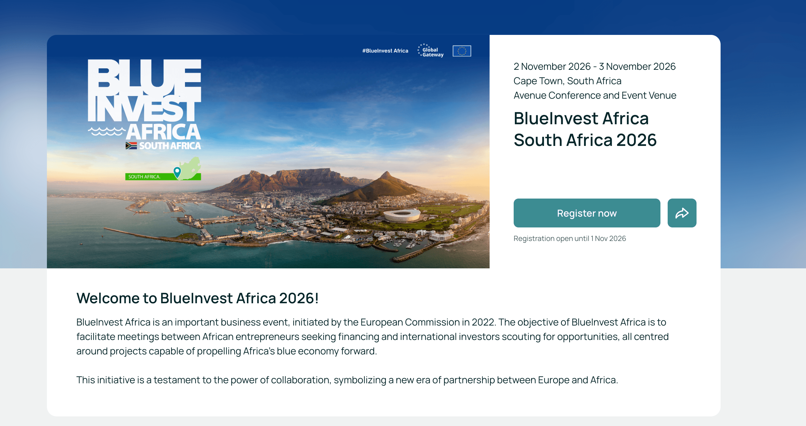 BlueInvest Africa South Africa 2026