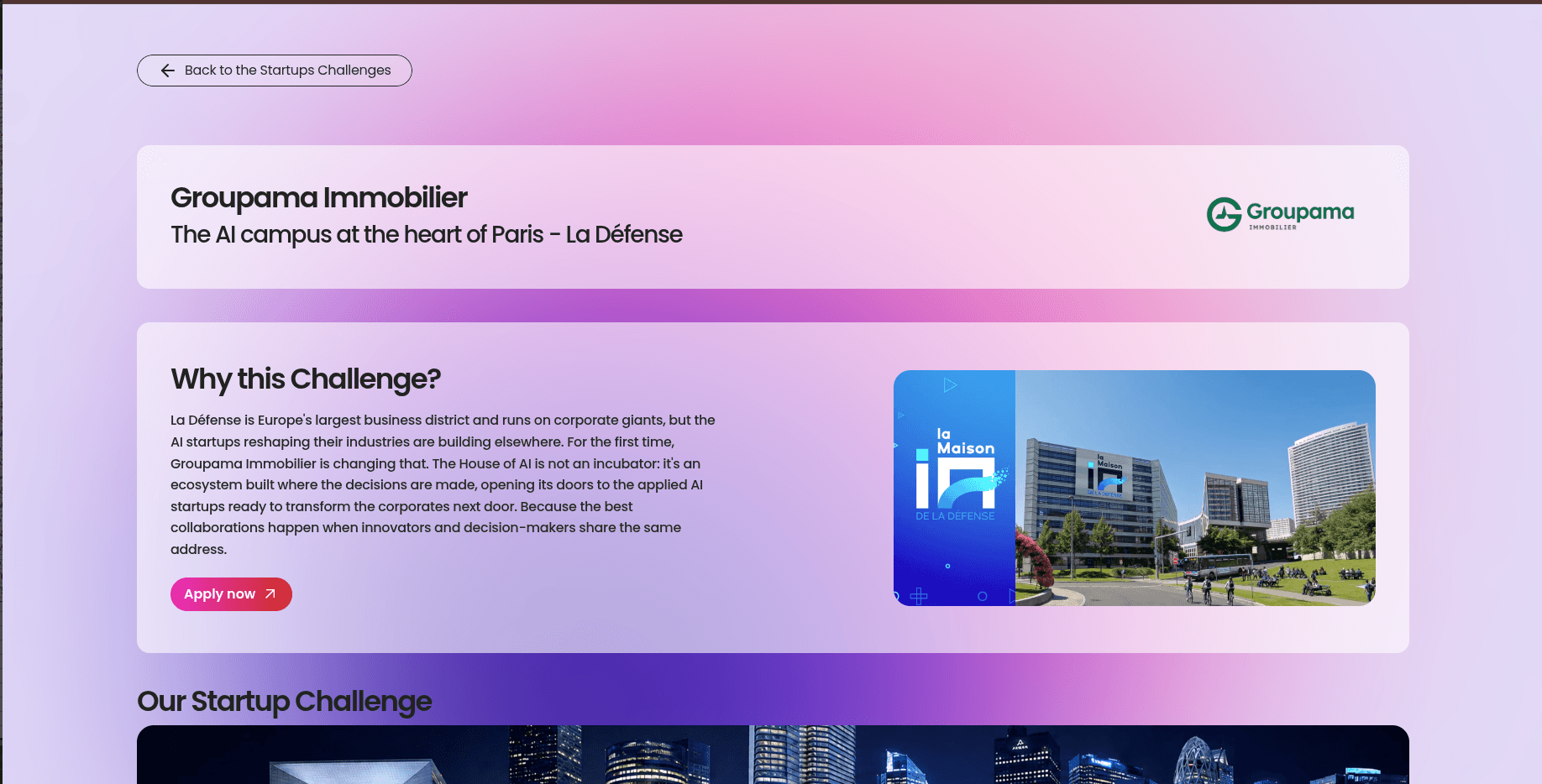 Groupama Immobilier Startup Challenge 2026