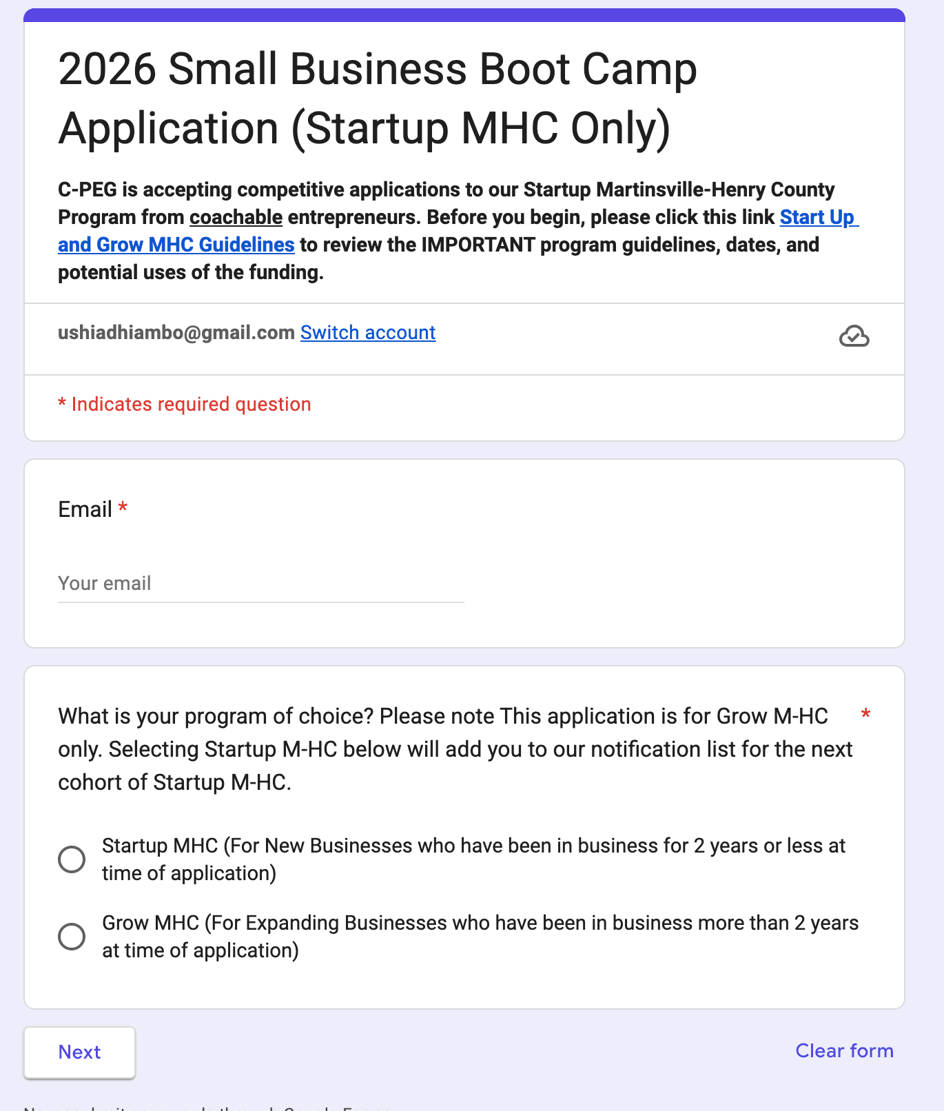 StartUp Martinsville-Henry County Fall 2026