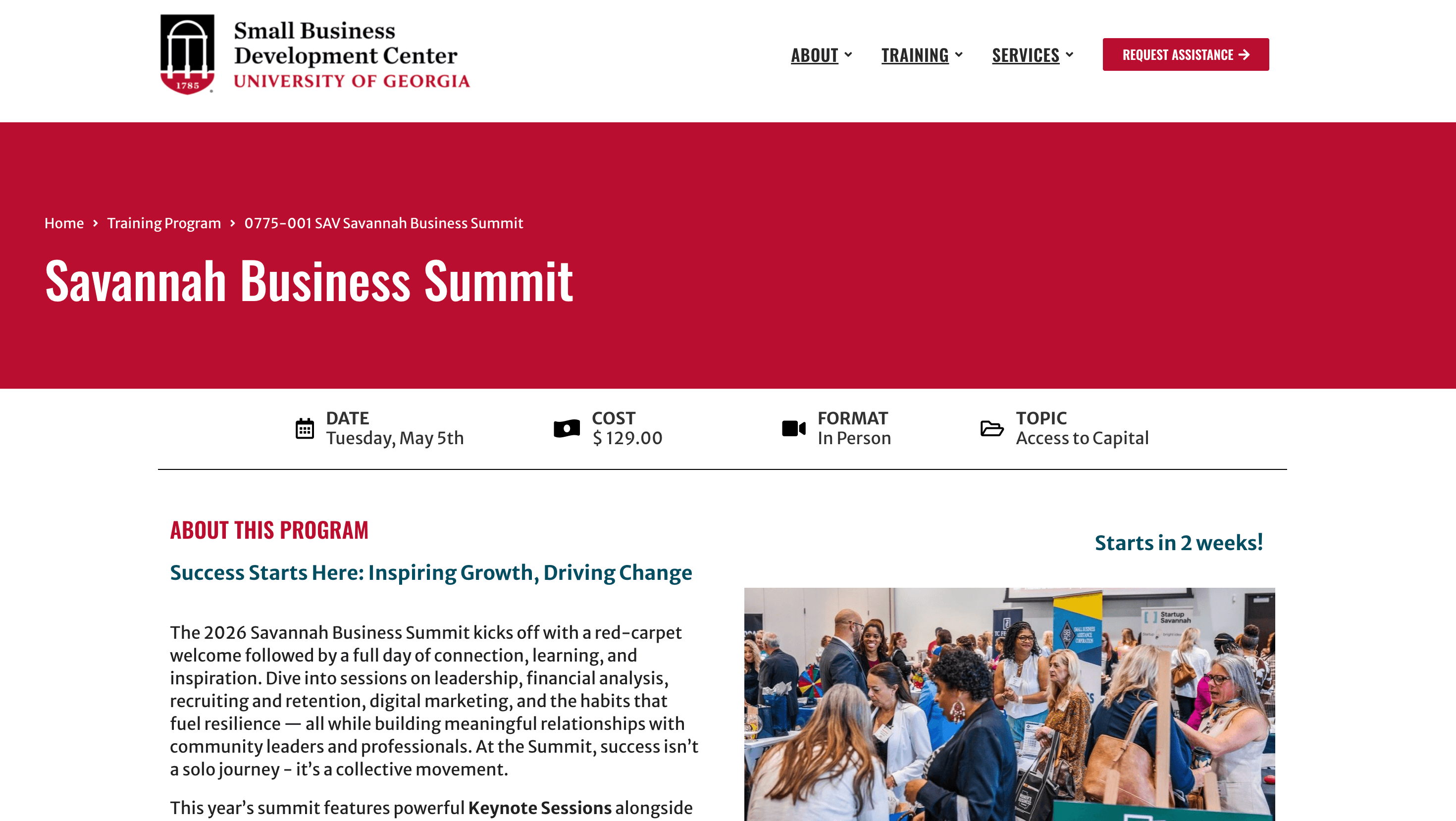 UGA SBDC Business Summit in Savannah 2026