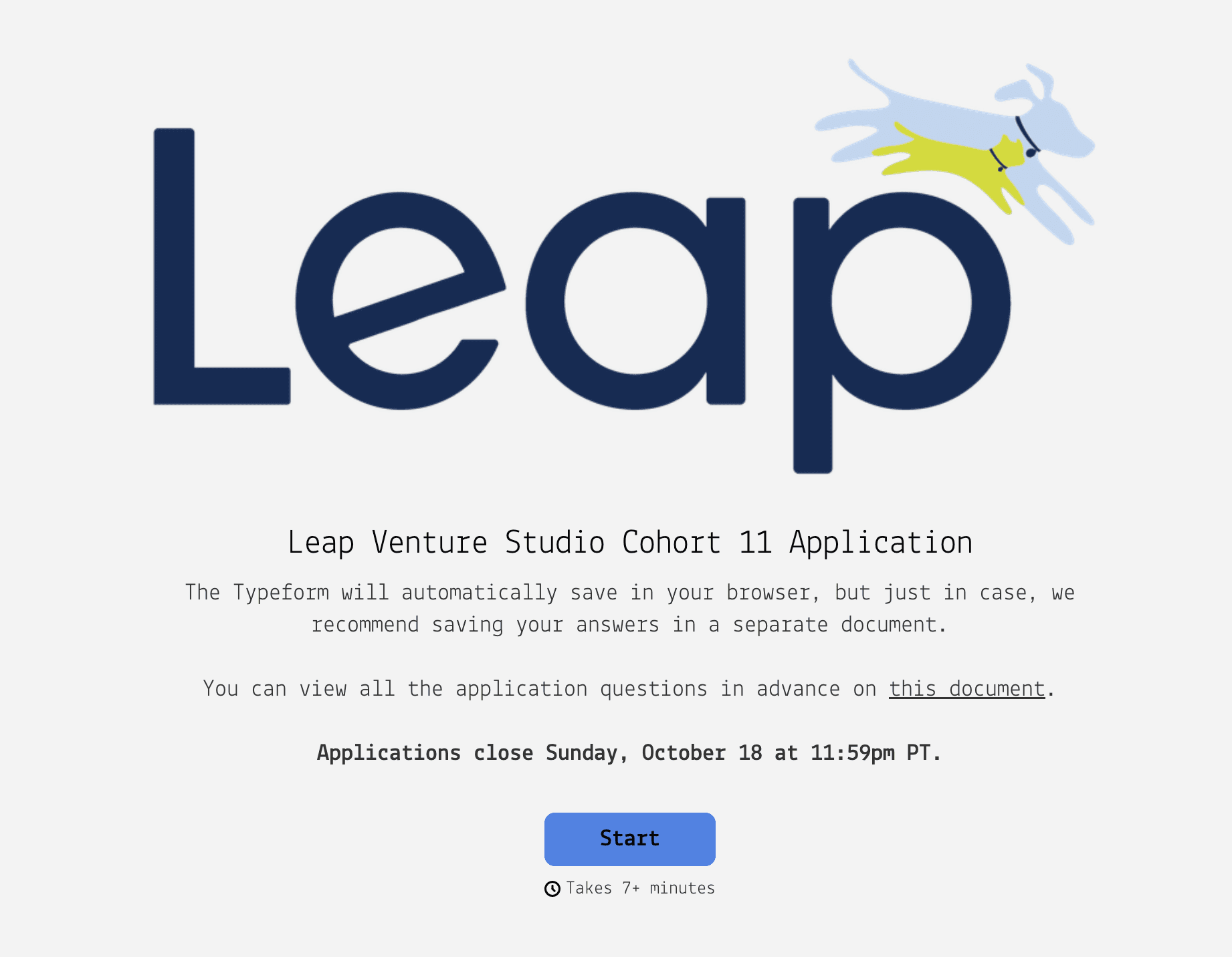 Leap Venture Studio Cohort 11