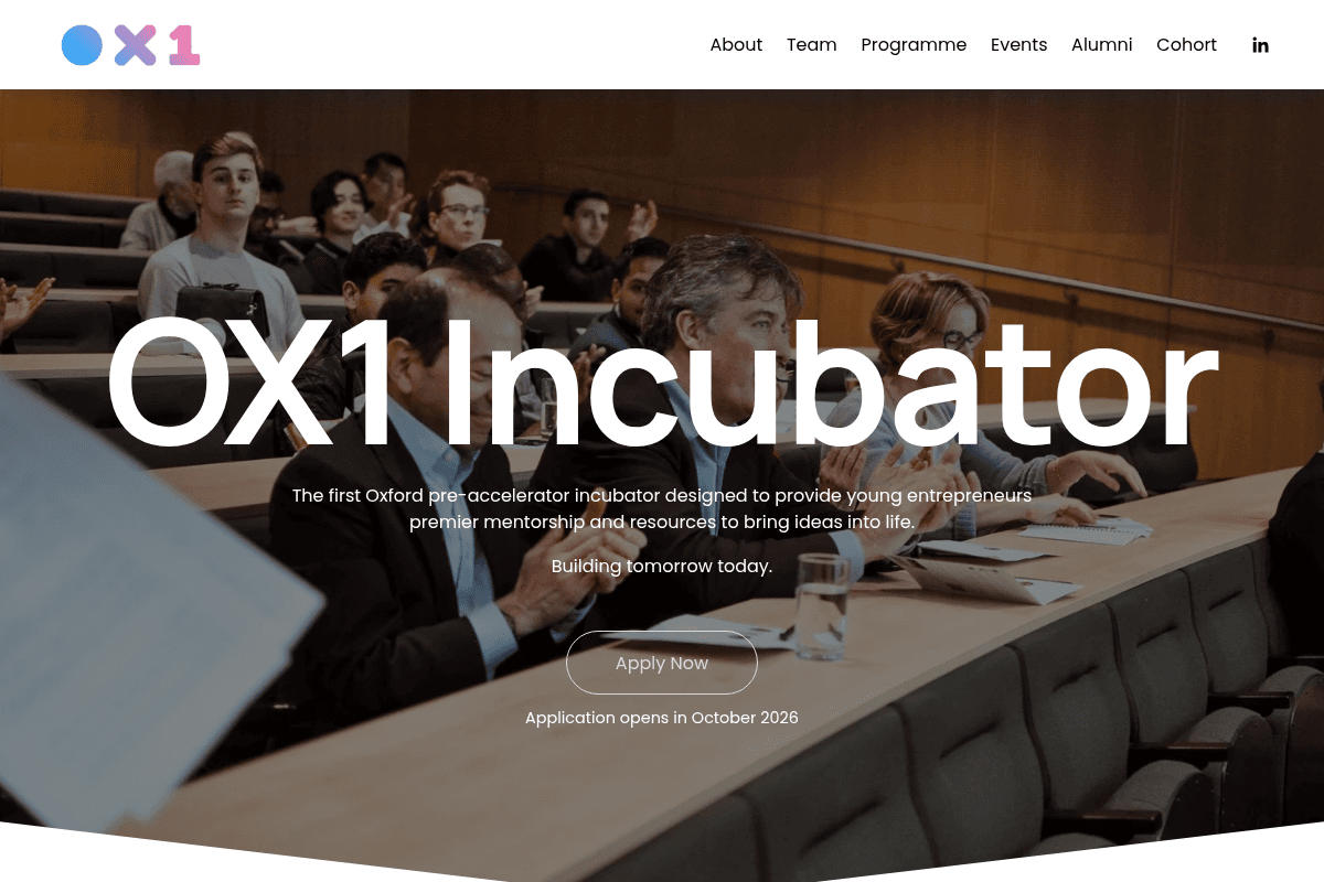 OX1 Incubator 2026