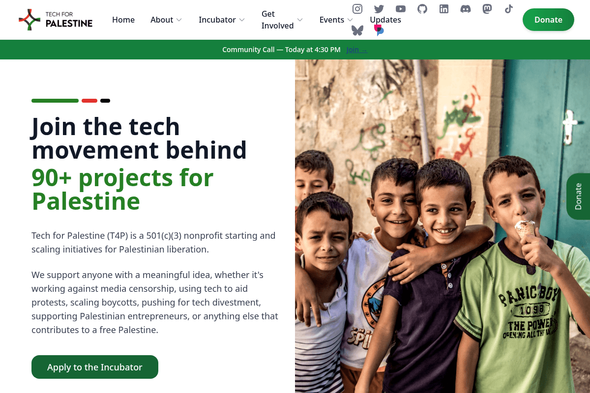Tech for Palestine Incubator
