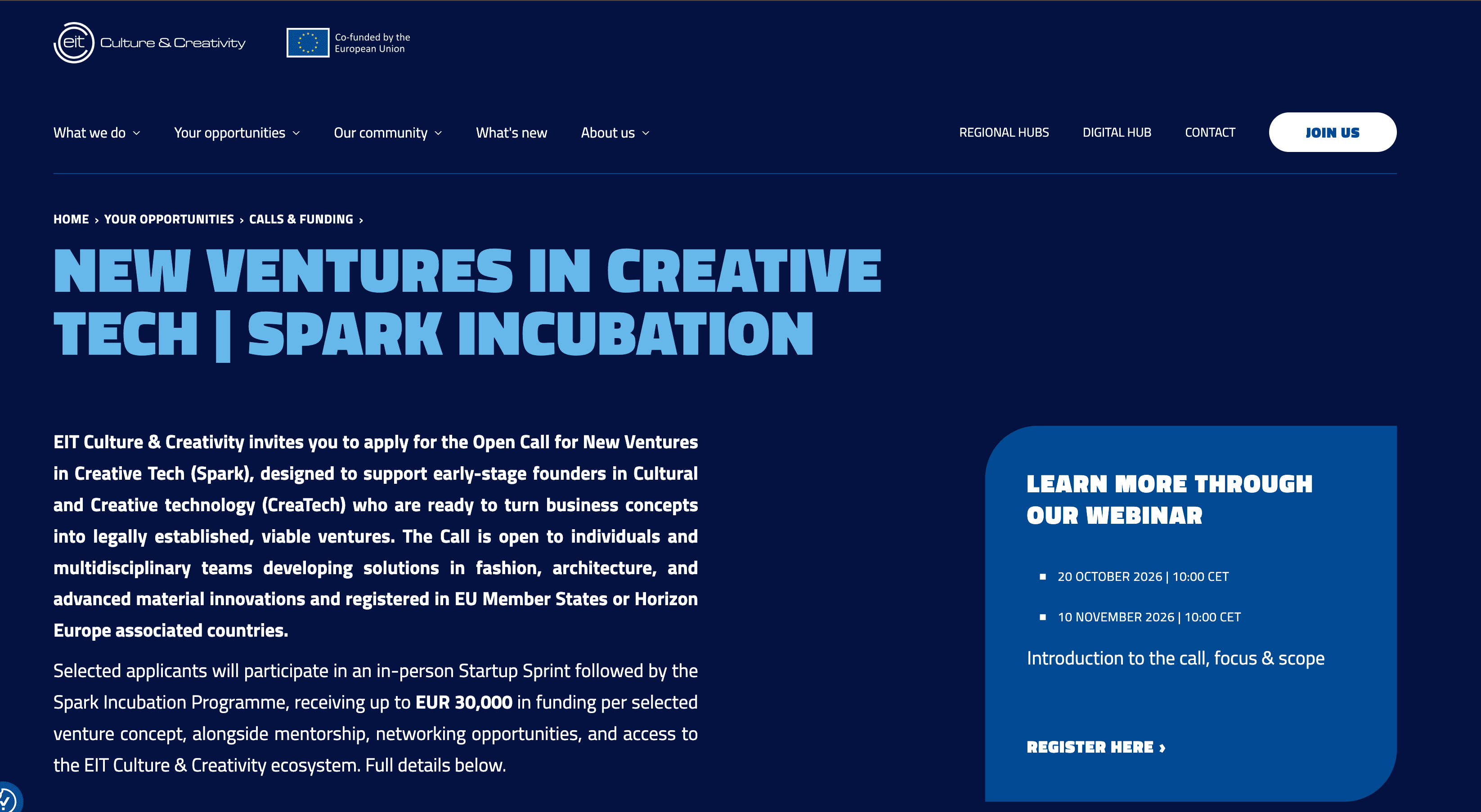New Ventures in Creative Tech | Spark Incubation 2026