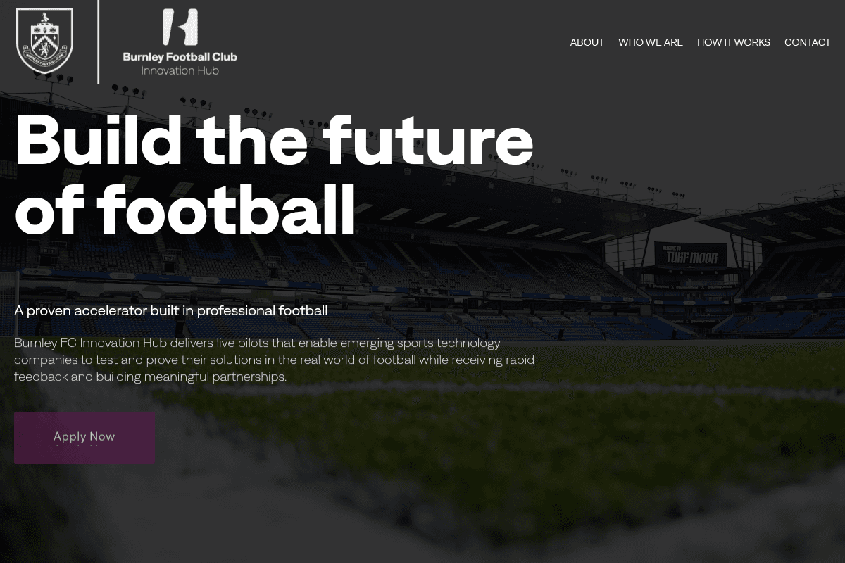 Burnley FC Innovation Hub Pilot Programme 2026
