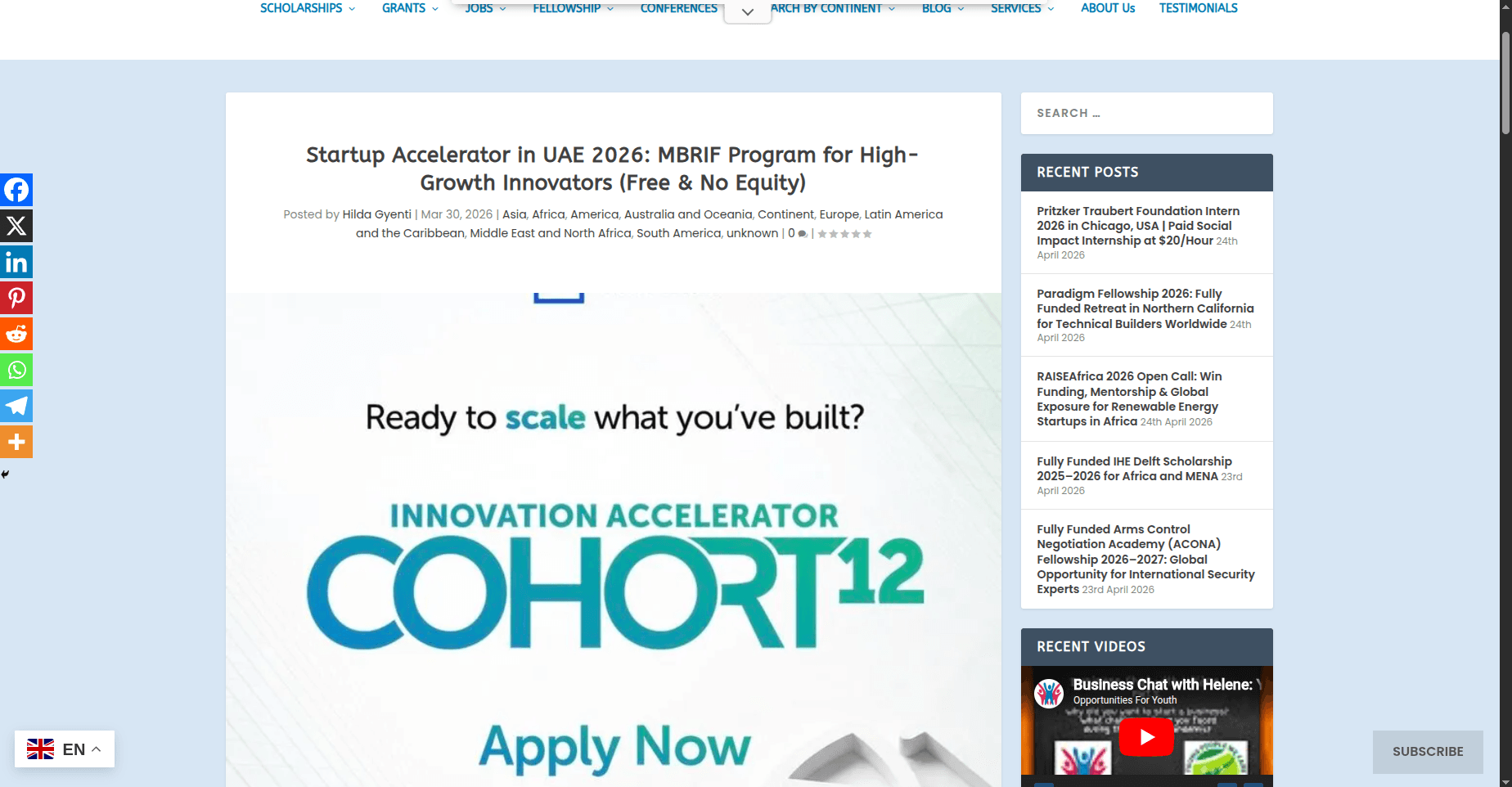 MBRIF Accelerator Program 2026