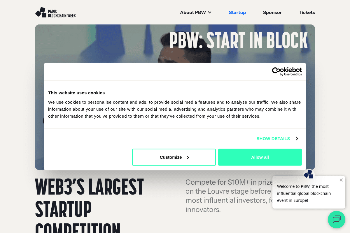 Paris Blockchain Week Startup Competition