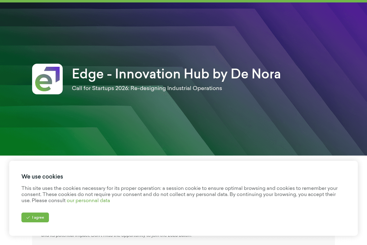 Edge - Innovation Hub by De Nora Call for Startups 2026
