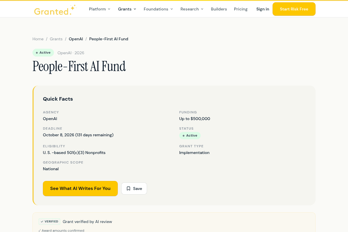 People-First AI Fund 2026