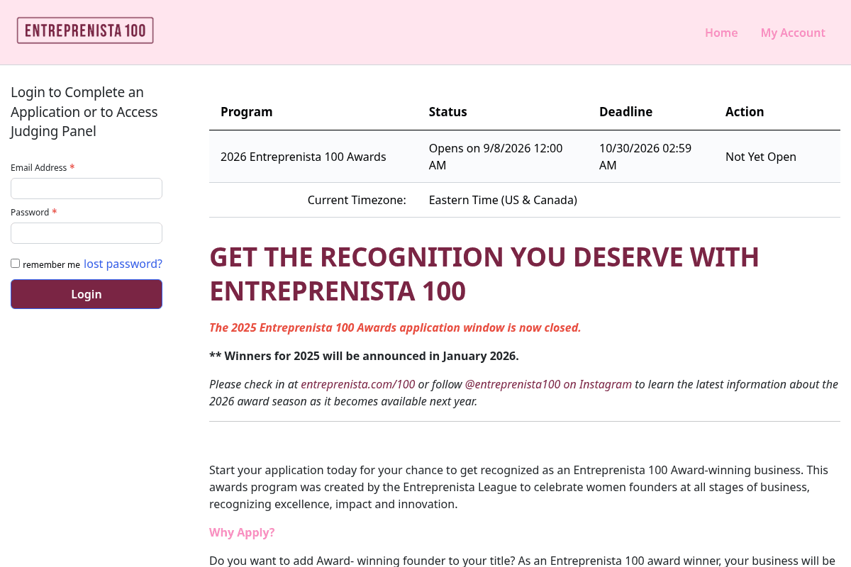 2026 Entreprenista 100 Awards