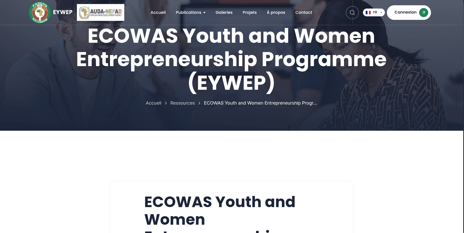 ECOWAS Youth and Women Entrepreneurship Programme (EYWEP) 2026