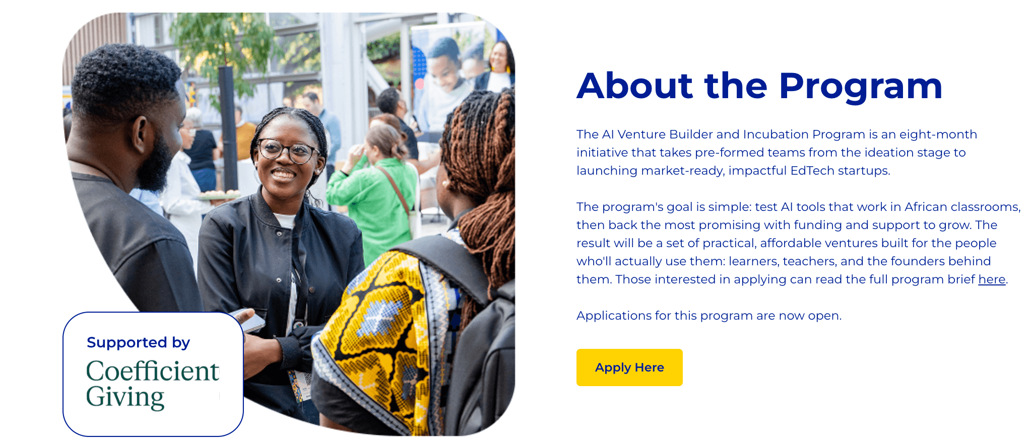 AI for Education Venture Builder & Incubation Program 2026