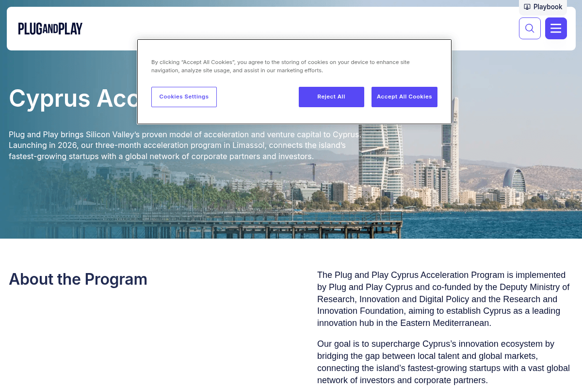 Plug and Play Accelerator Program 2026