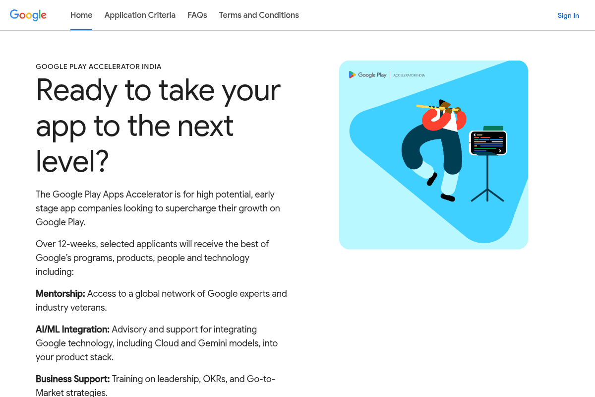 Google Play Accelerator India 2026