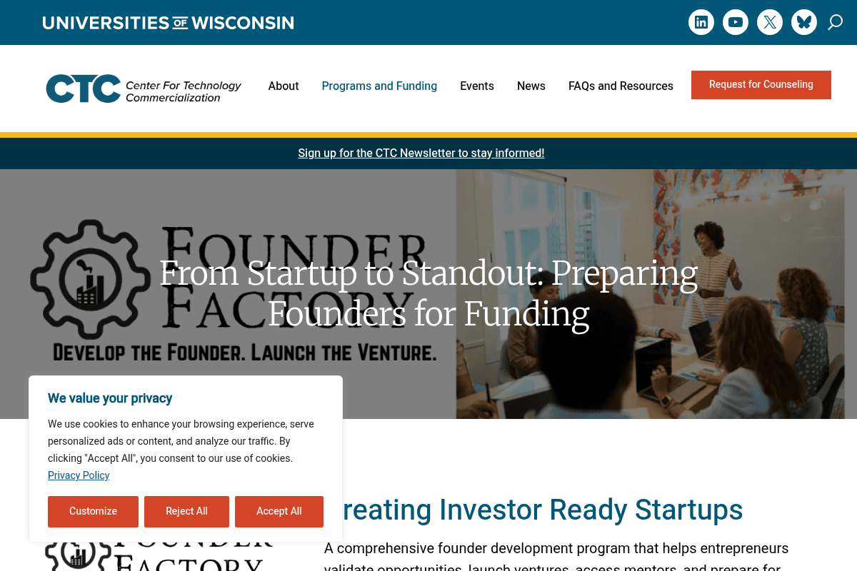 Founder Factory Stage 1 Pre-Accelerator – 2027 Cohort