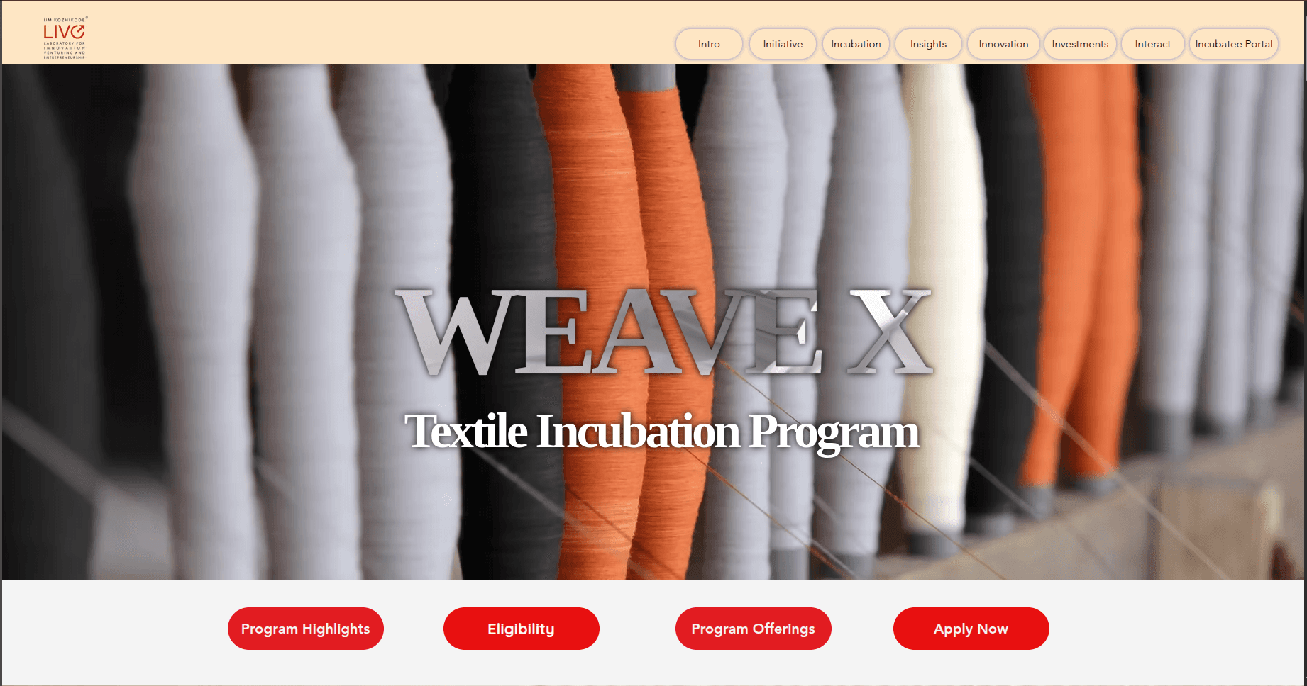 WeaveX Textile Incubation Program 2026