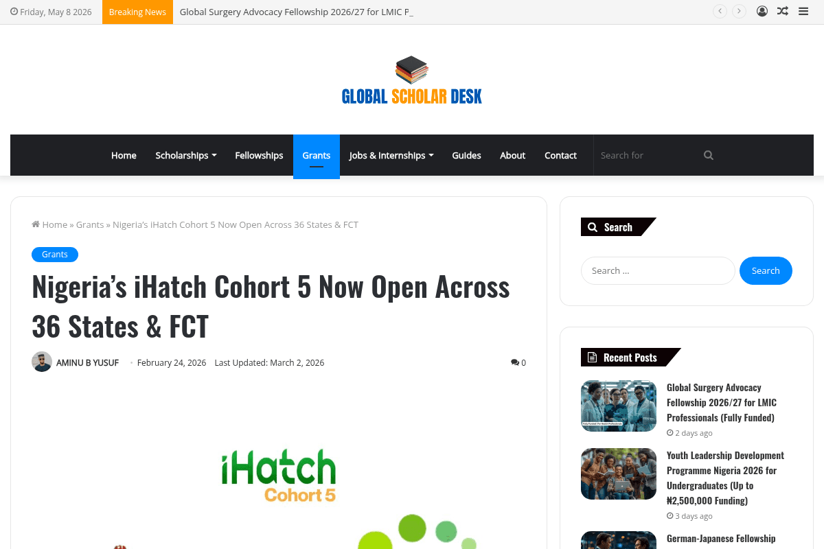 NITDA iHatch Nationwide Incubation Programme Cohort 5
