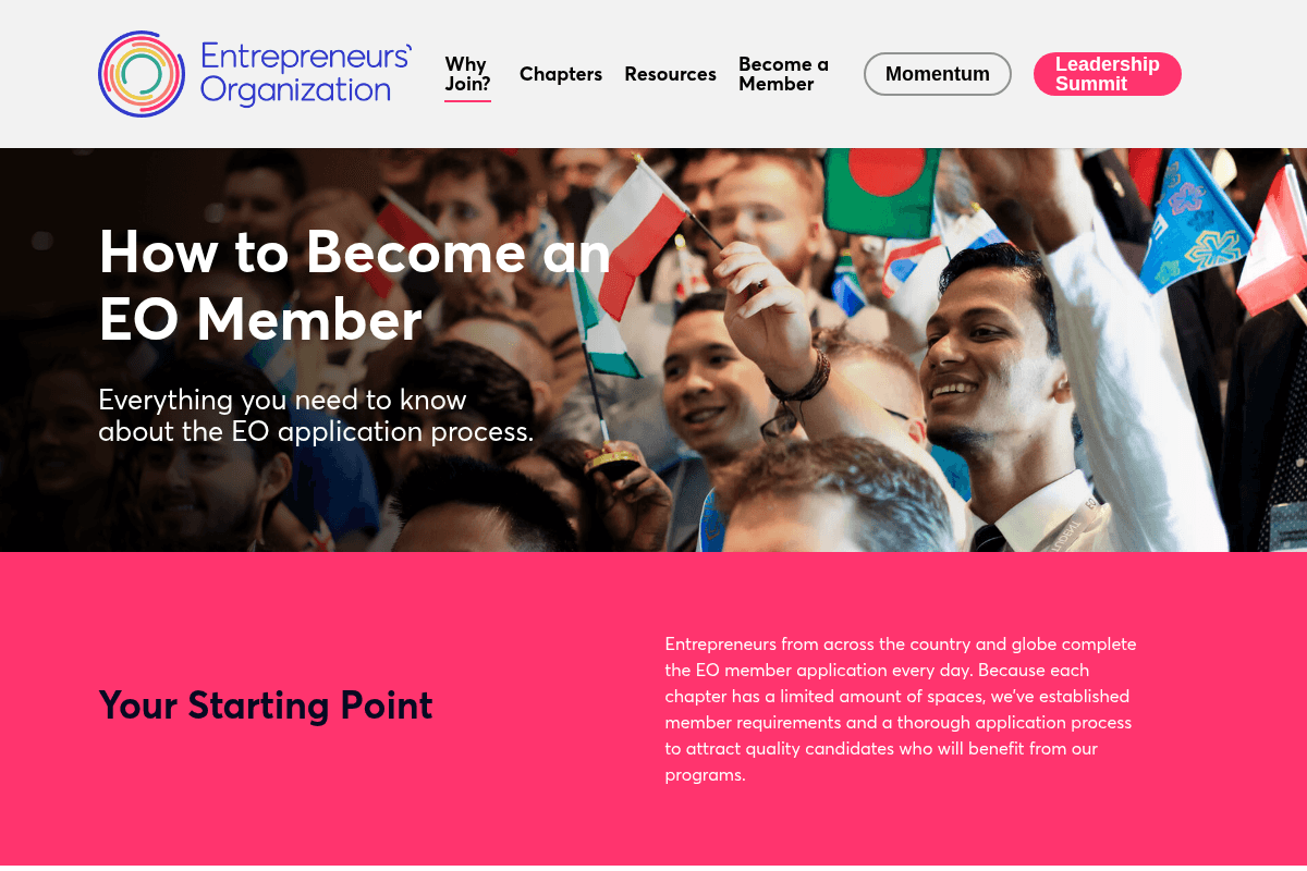 Entrepreneurs' Organization Membership
