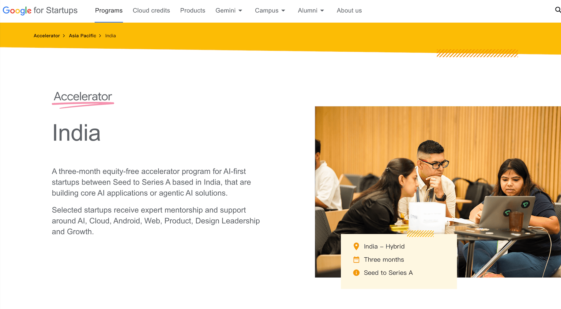 Google Accelerator Support for AI Startups in India 2026