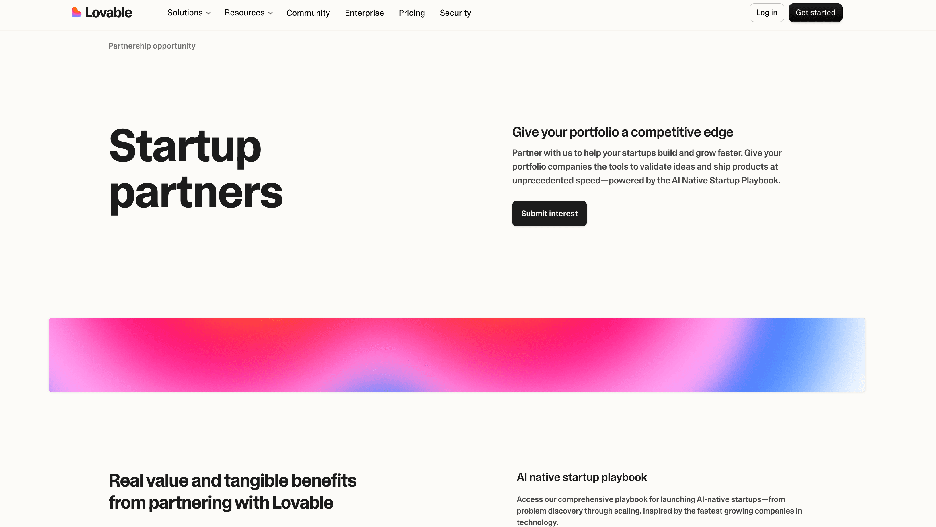 Lovable Startup Partners Program