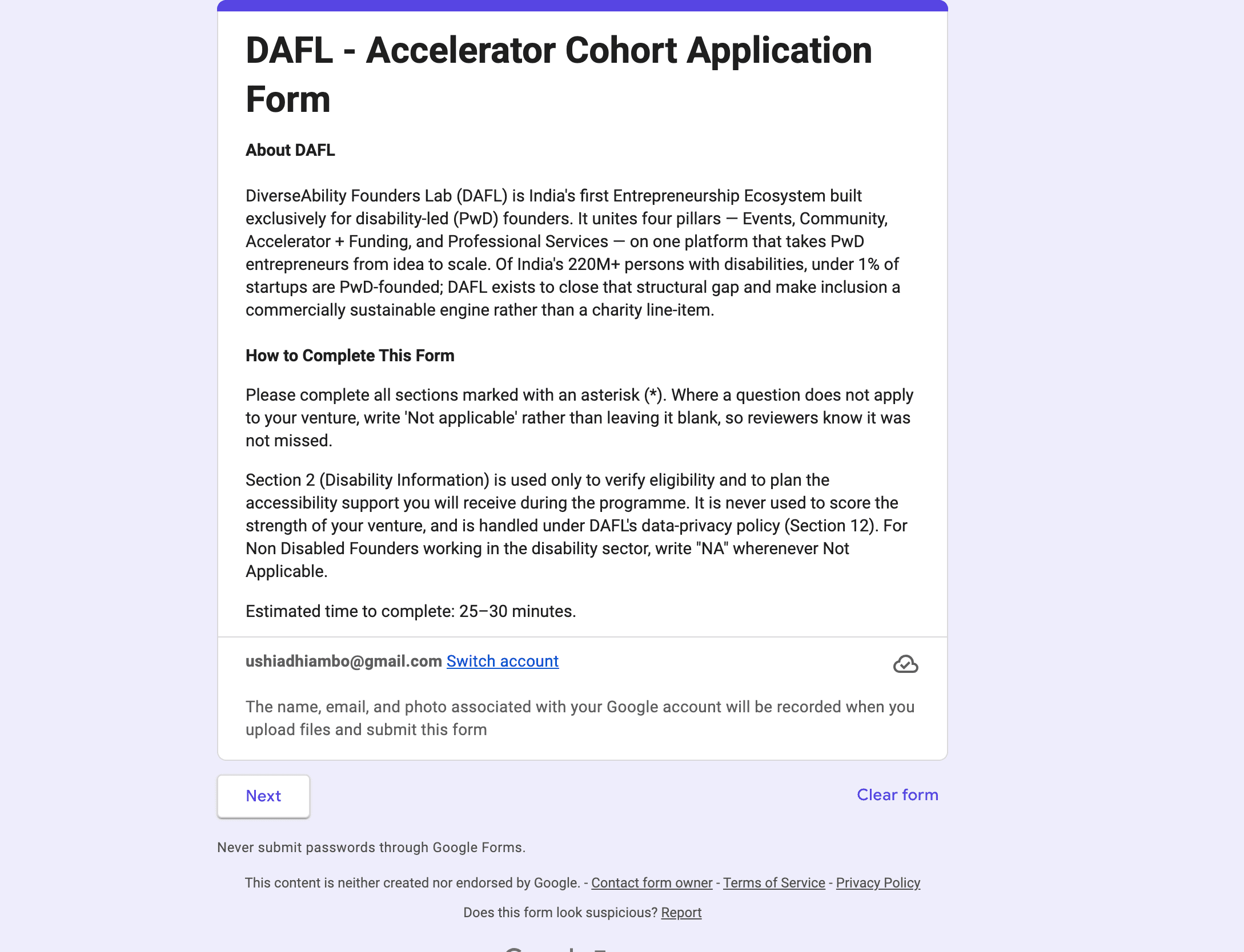 DiverseAbility Founders Lab Cohort 1