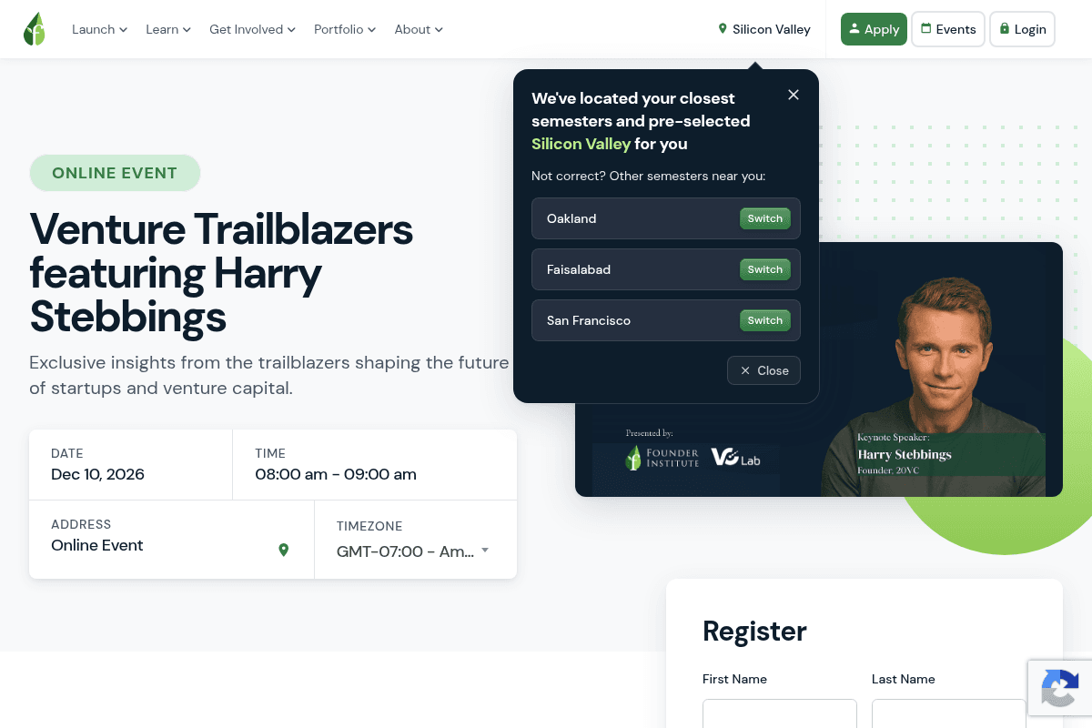 Venture Trailblazers featuring Harry Stebbings - Silicon Valley Fall 2026