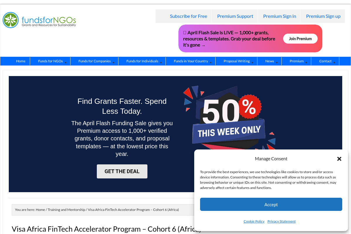 Visa Africa Fintech Accelerator Cohort 6