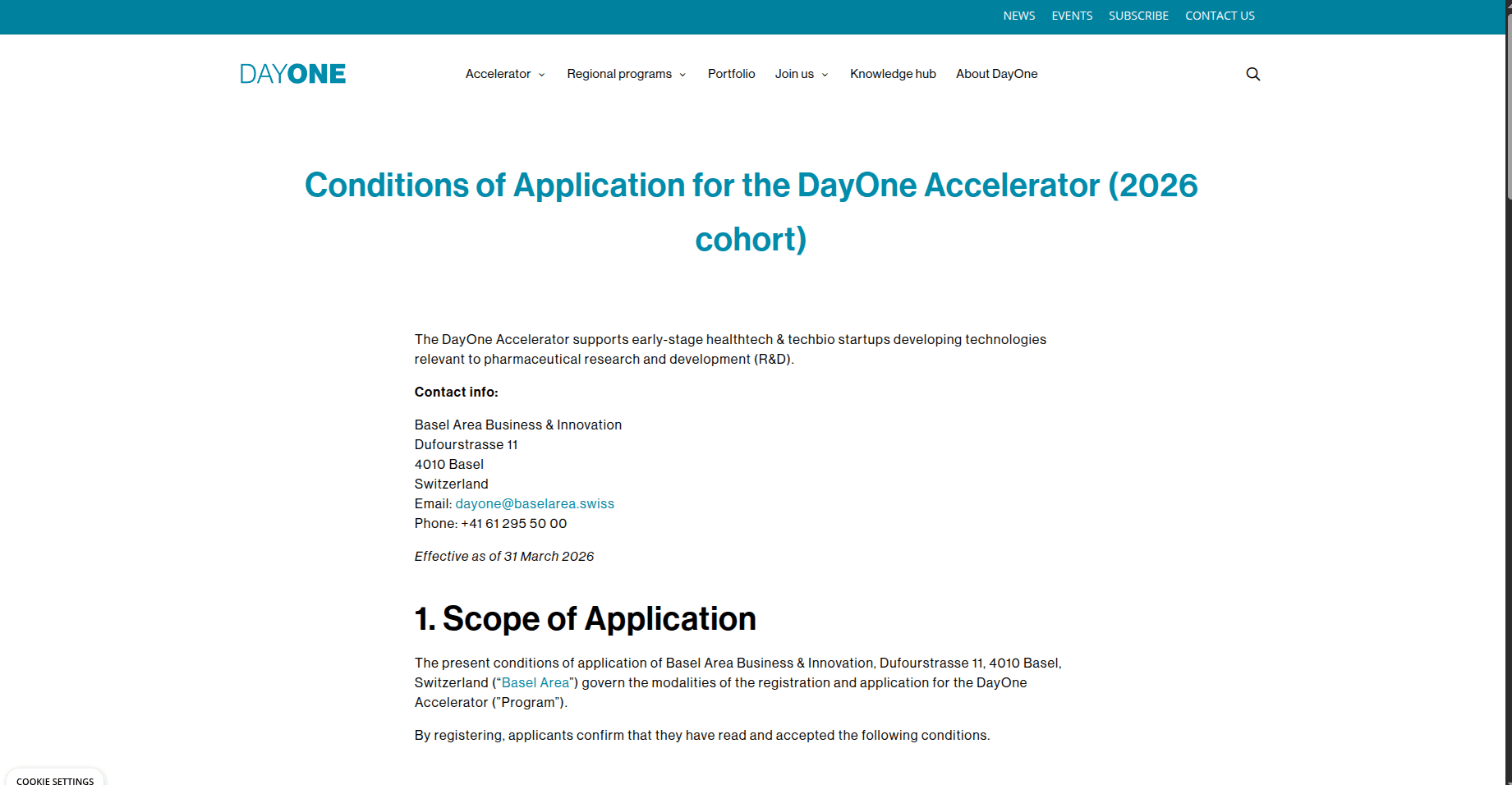 2026 DayOne Accelerator