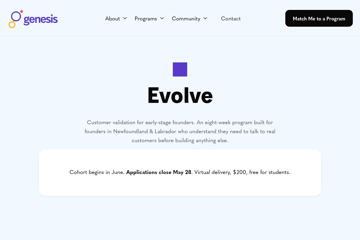 Evolve Program 2026