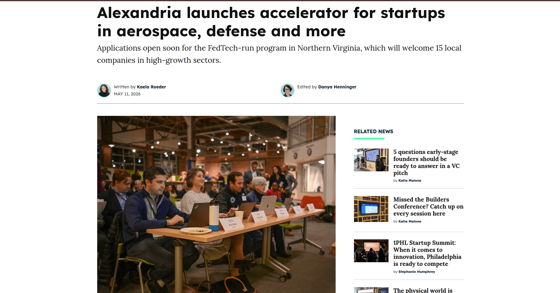 Alexandria Startup Accelerator 2026
