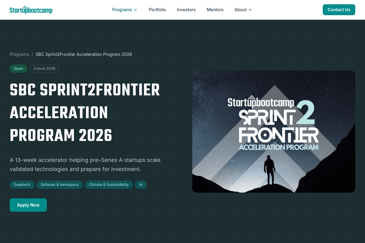 SBC Sprint2Frontier Acceleration Program 2026