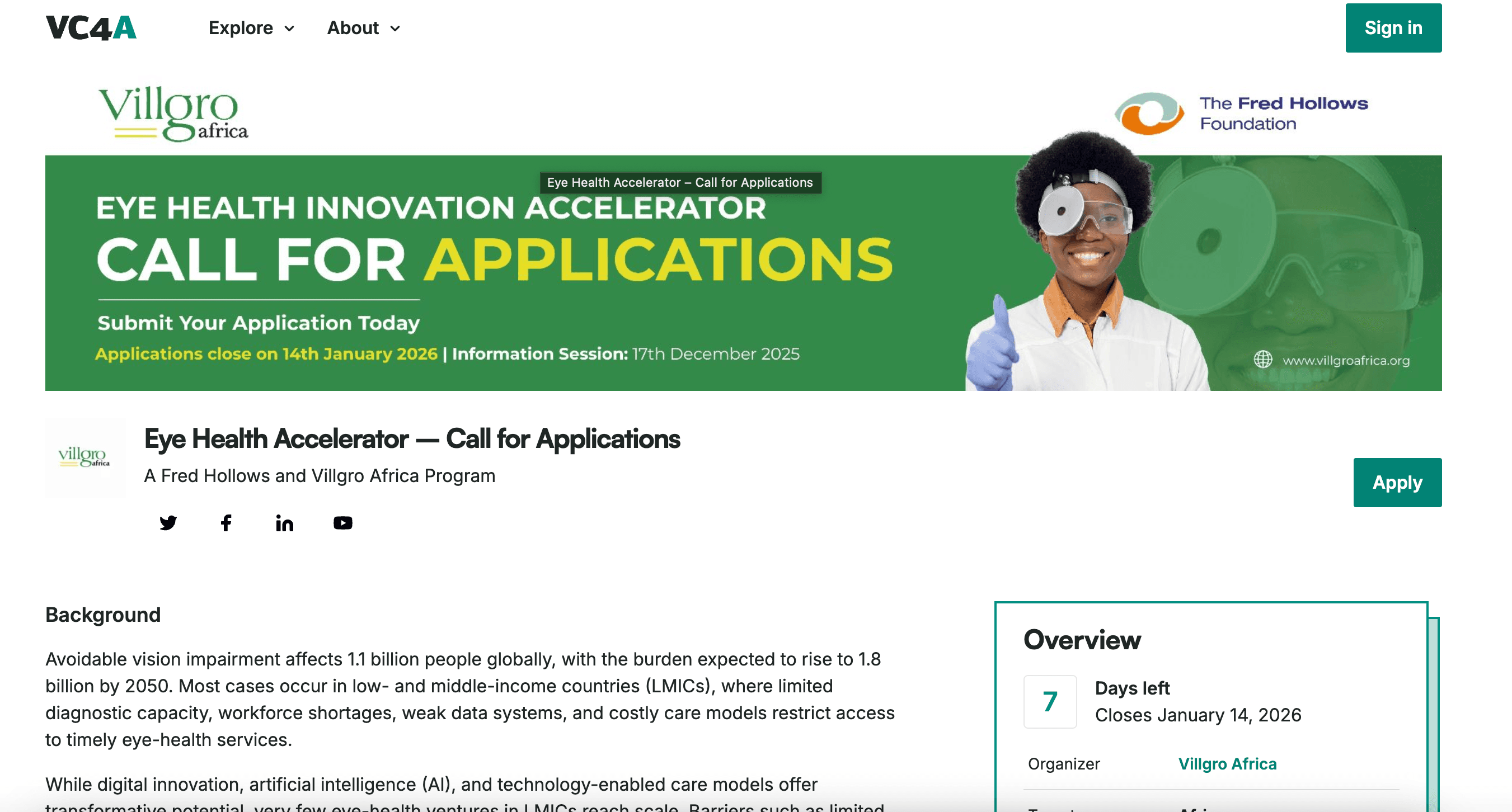 Eye Health Accelerator