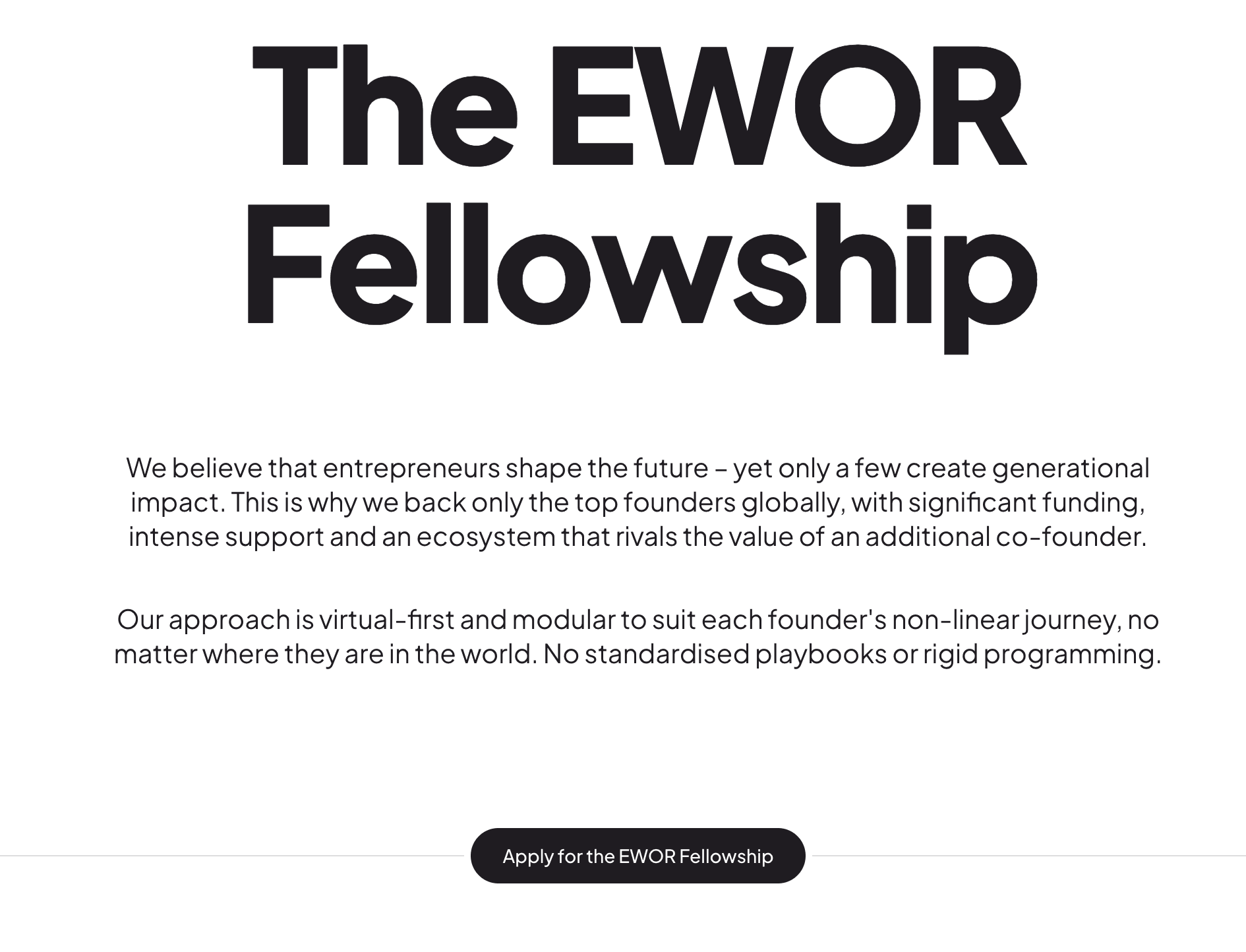 EWOR Fellowship 2026