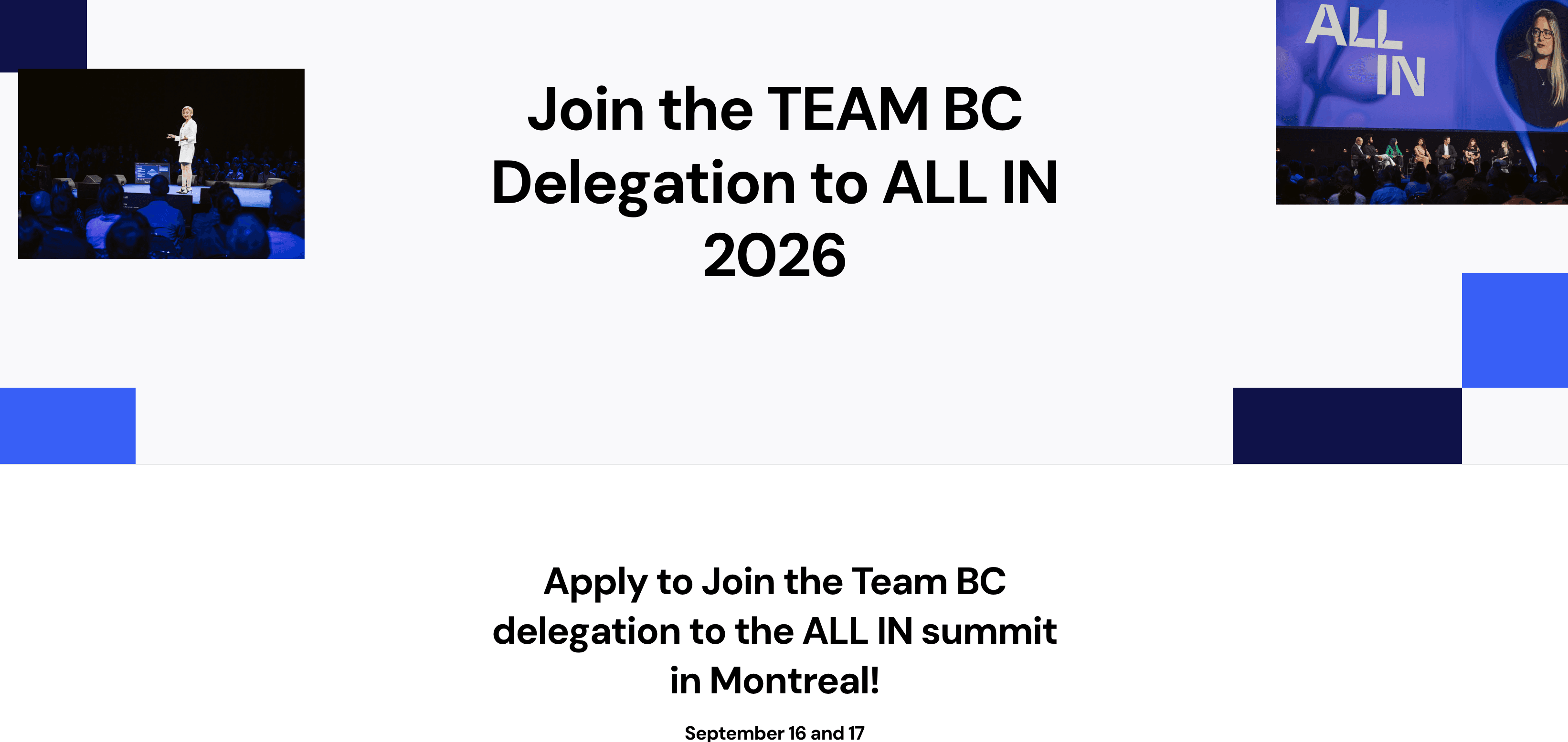 Apply to Join Team BC Delegation to ALL IN 2026