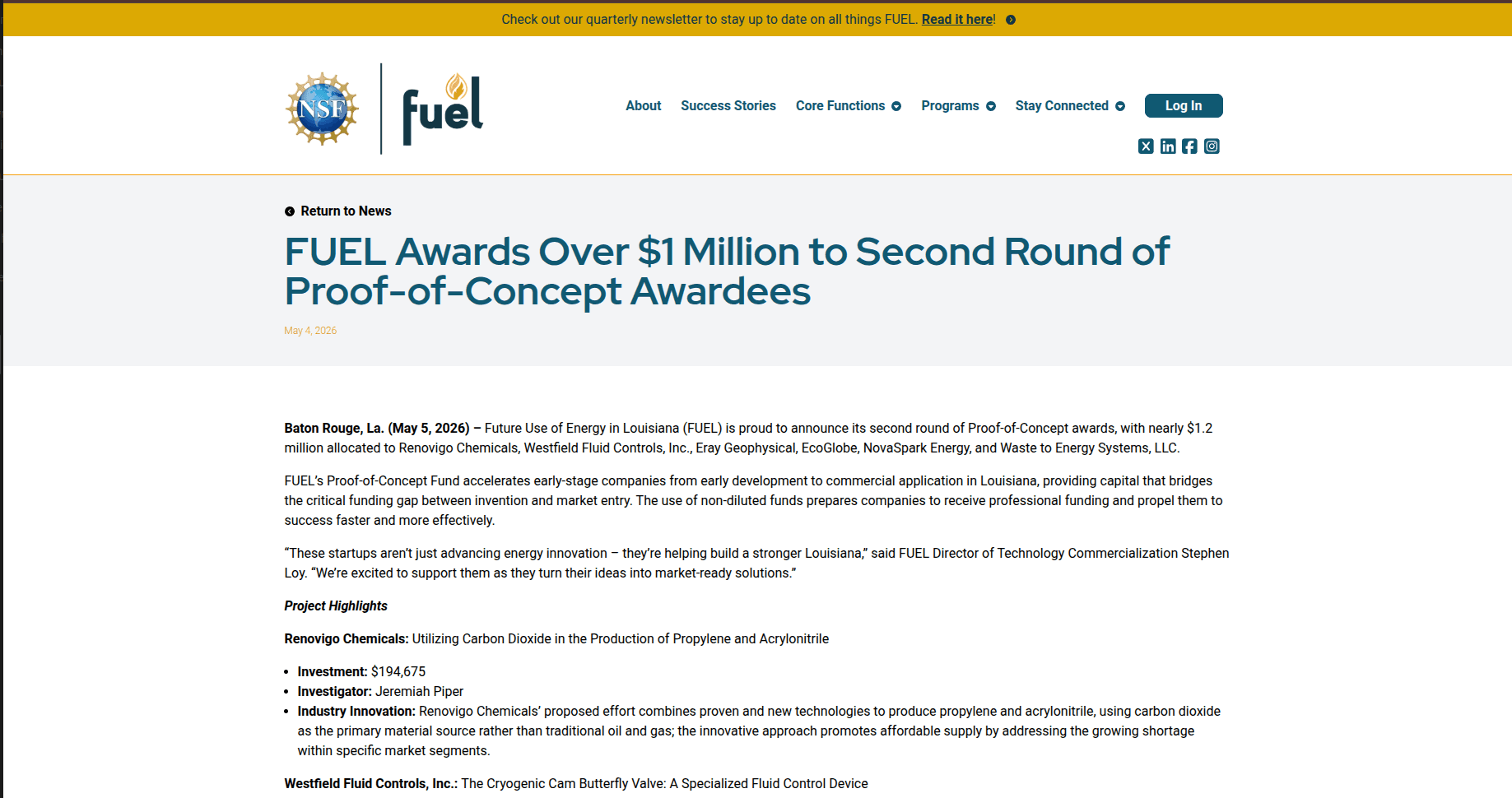 FUEL Proof-of-Concept Awards 2026