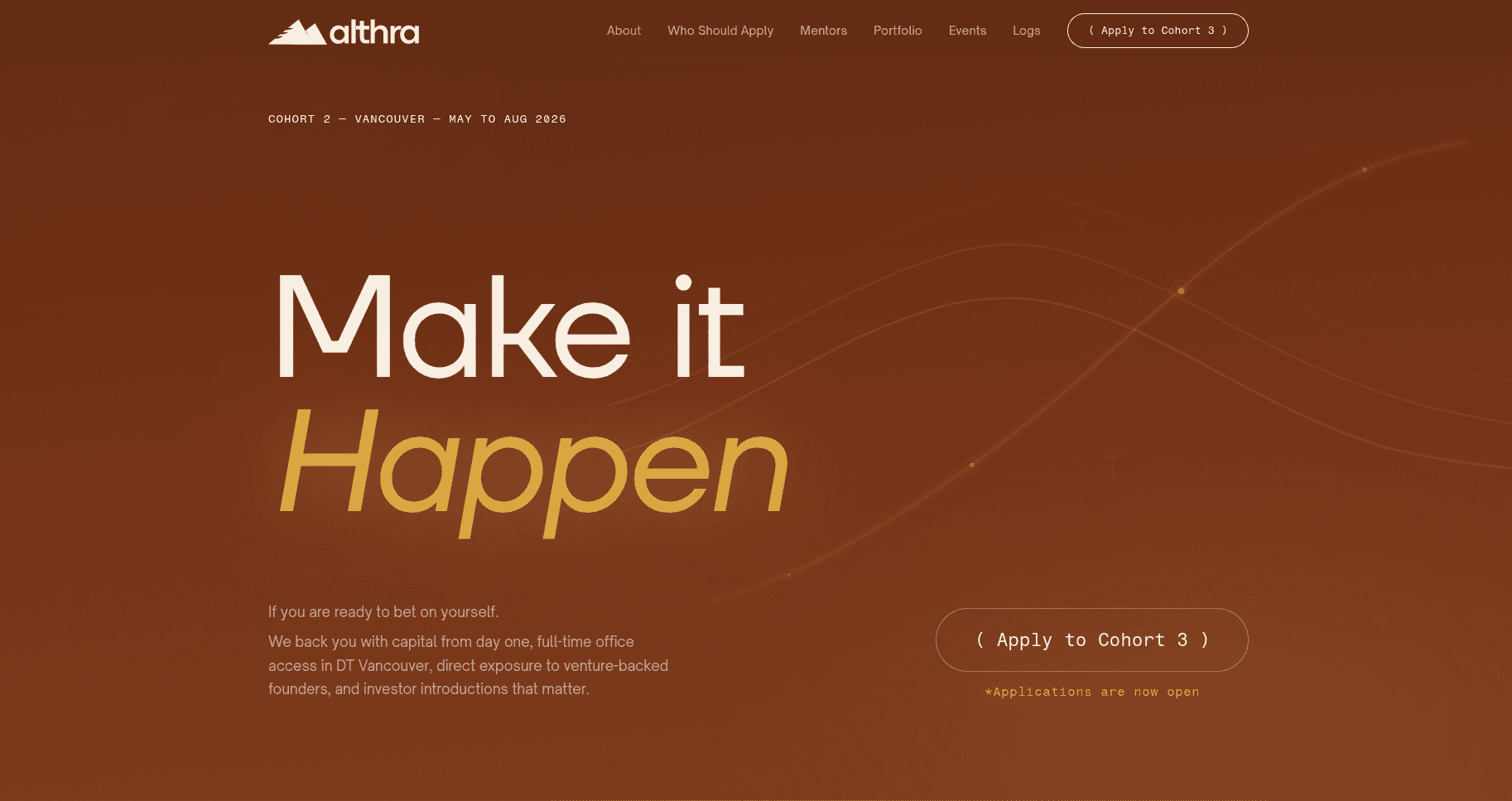Althra Incubator Third Cohort 2026