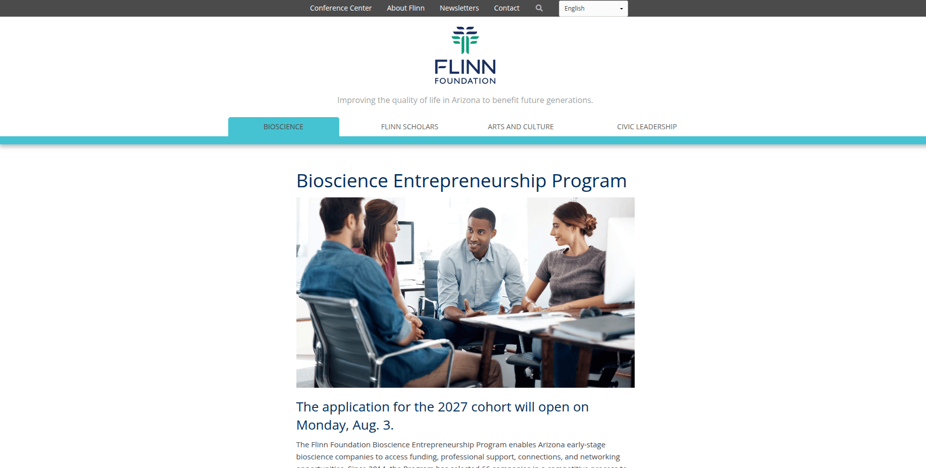 Flinn Foundation Bioscience Entrepreneurship Program and Translational Seed Grants Program 2026