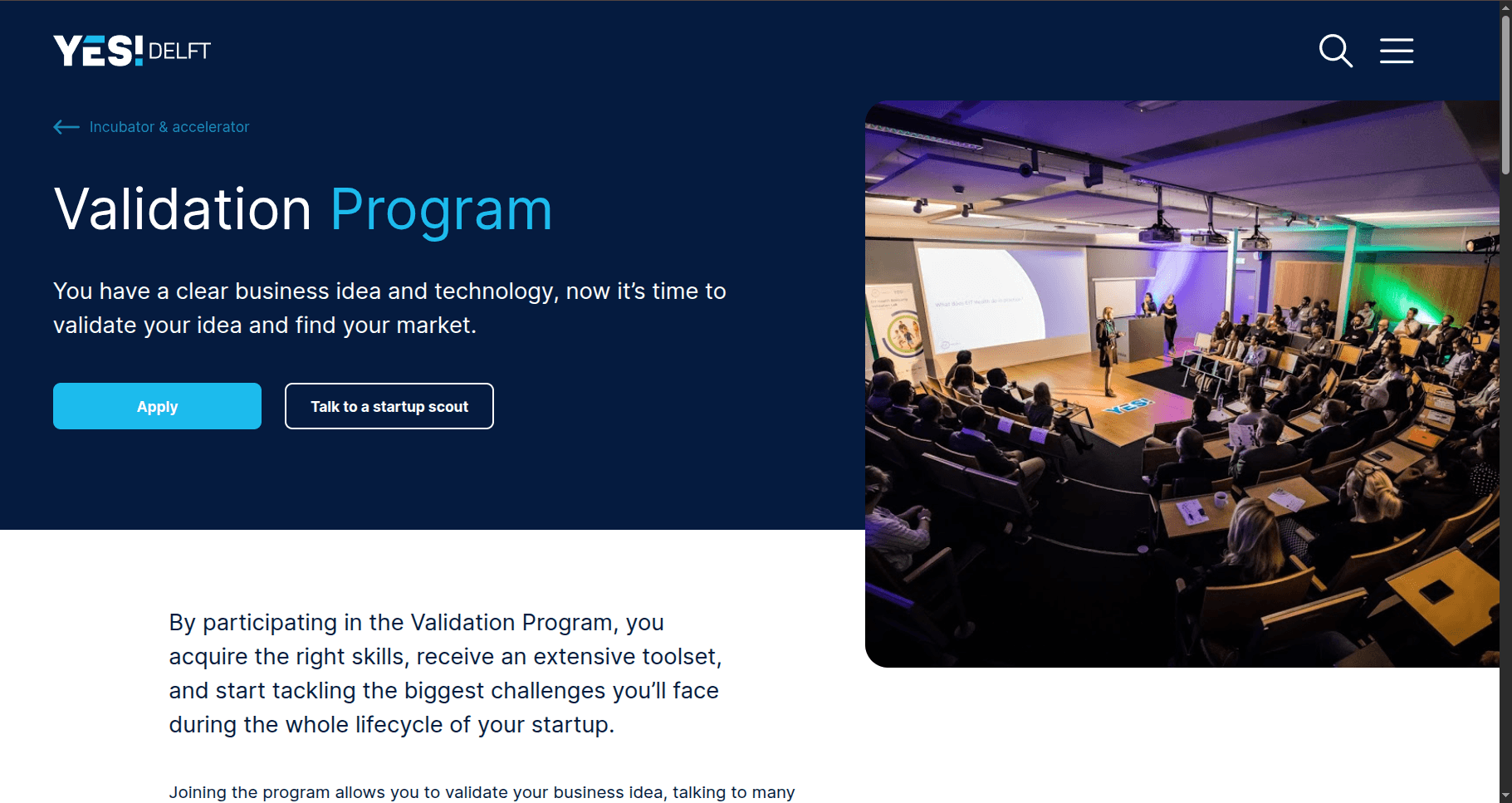 YES!Delft Incubator Program 2026