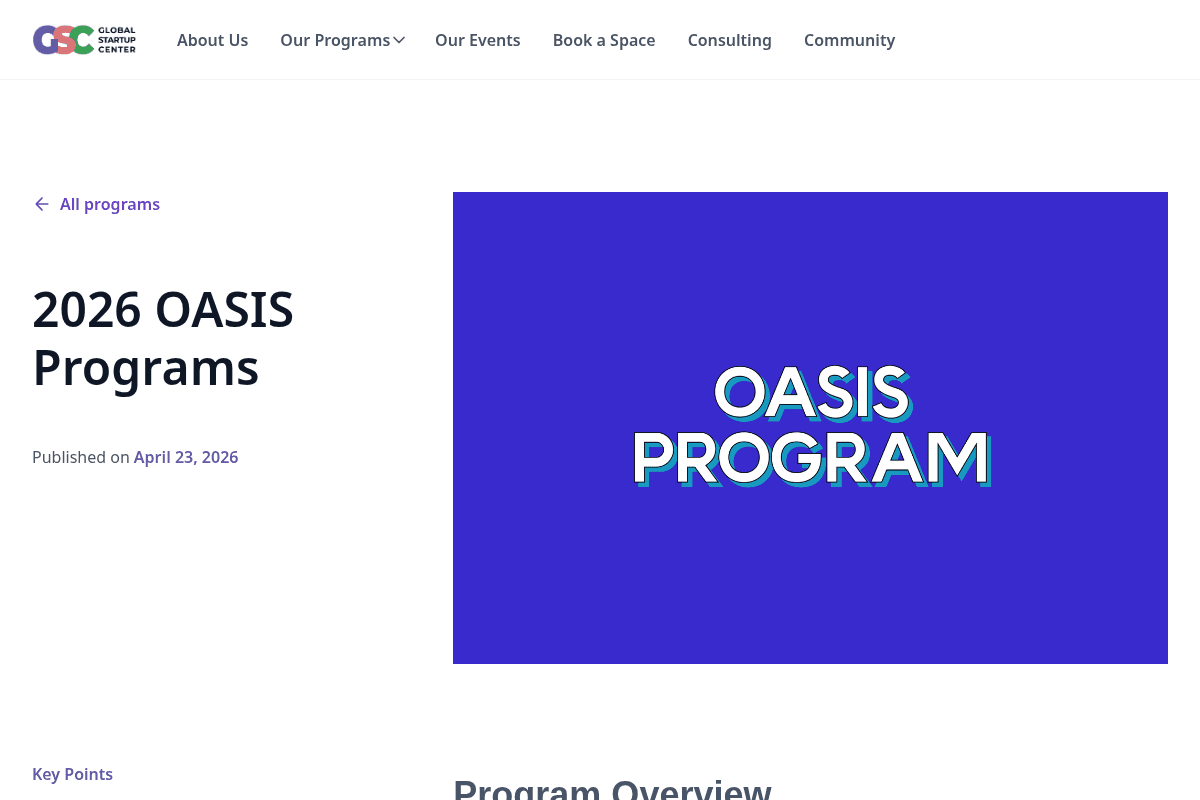 OASIS 2.0 - Overall Assistance for Startup Immigration System 2026