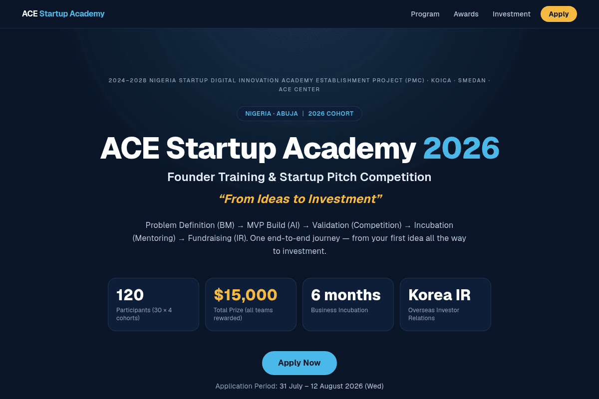 ACE Startup Academy 2026