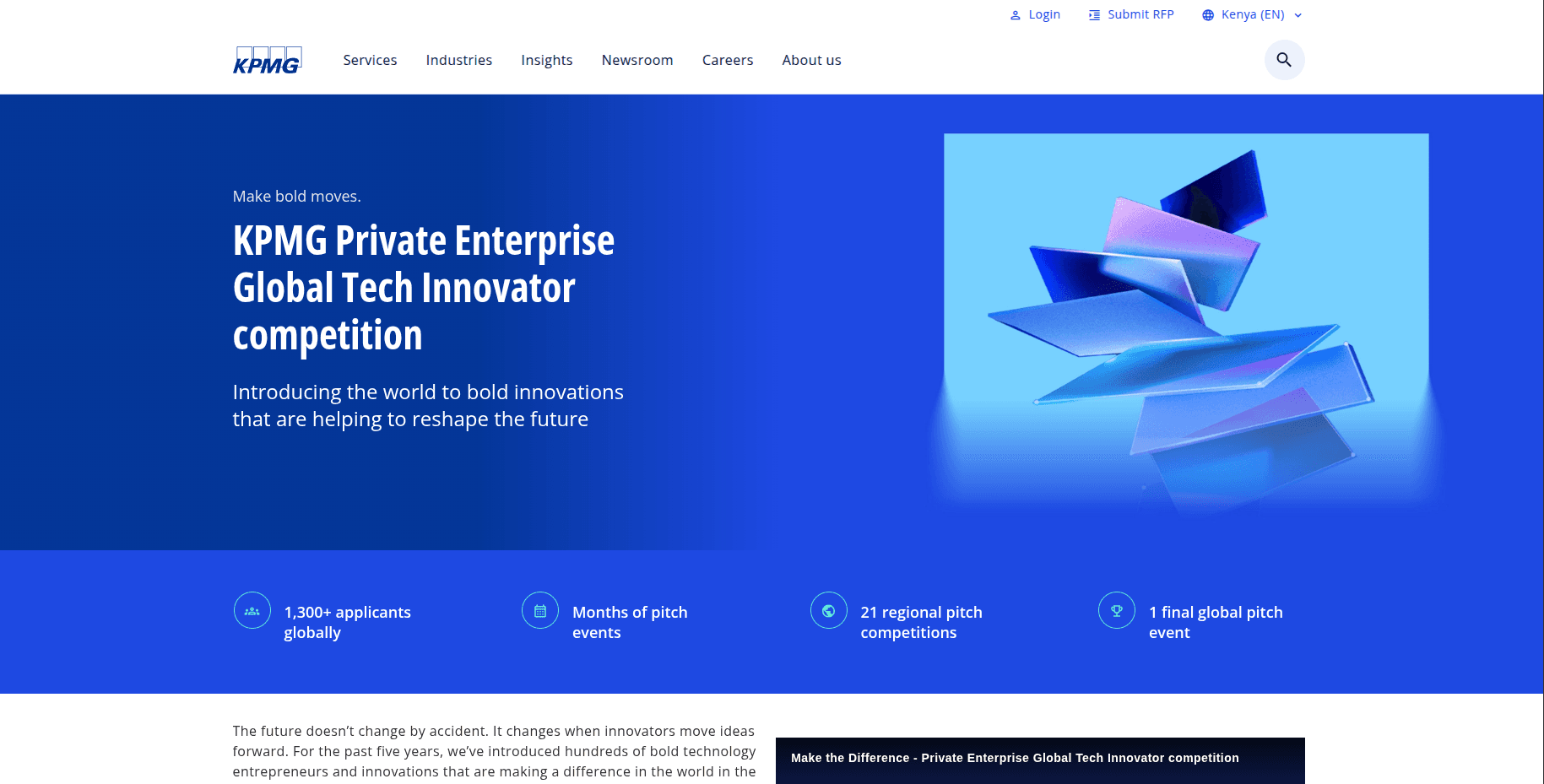 KPMG Private Enterprise Global Tech Innovator Competition 2026