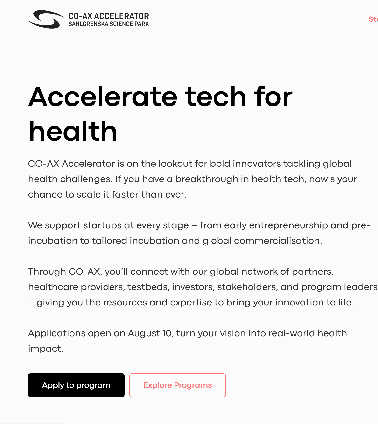 CO-AX Accelerator Fall 2026