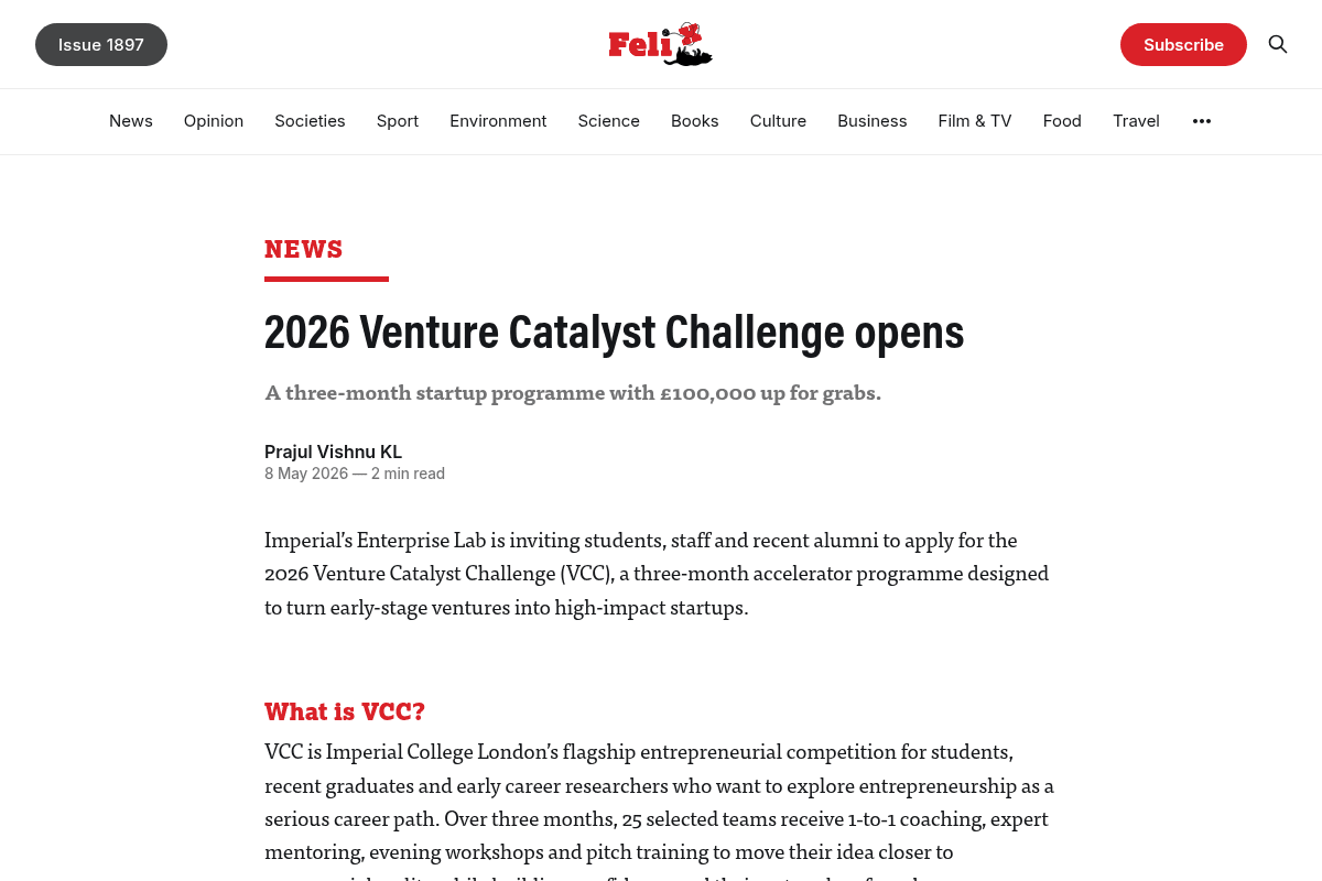 2026 Venture Catalyst Challenge