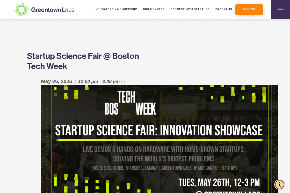 Startup Science Fair @ Boston Tech Week 2026