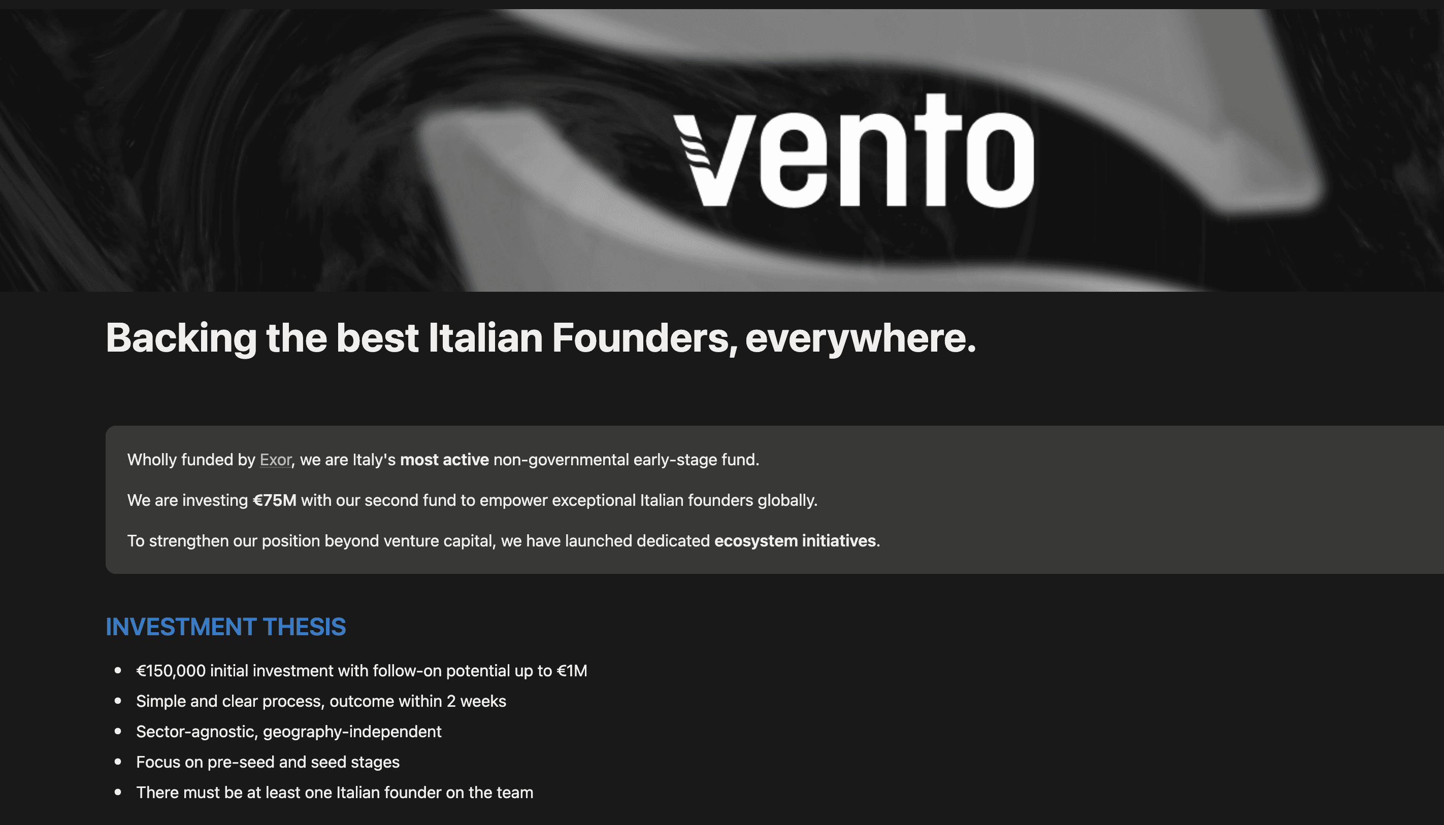 Reef by Vento 2026 Cohort