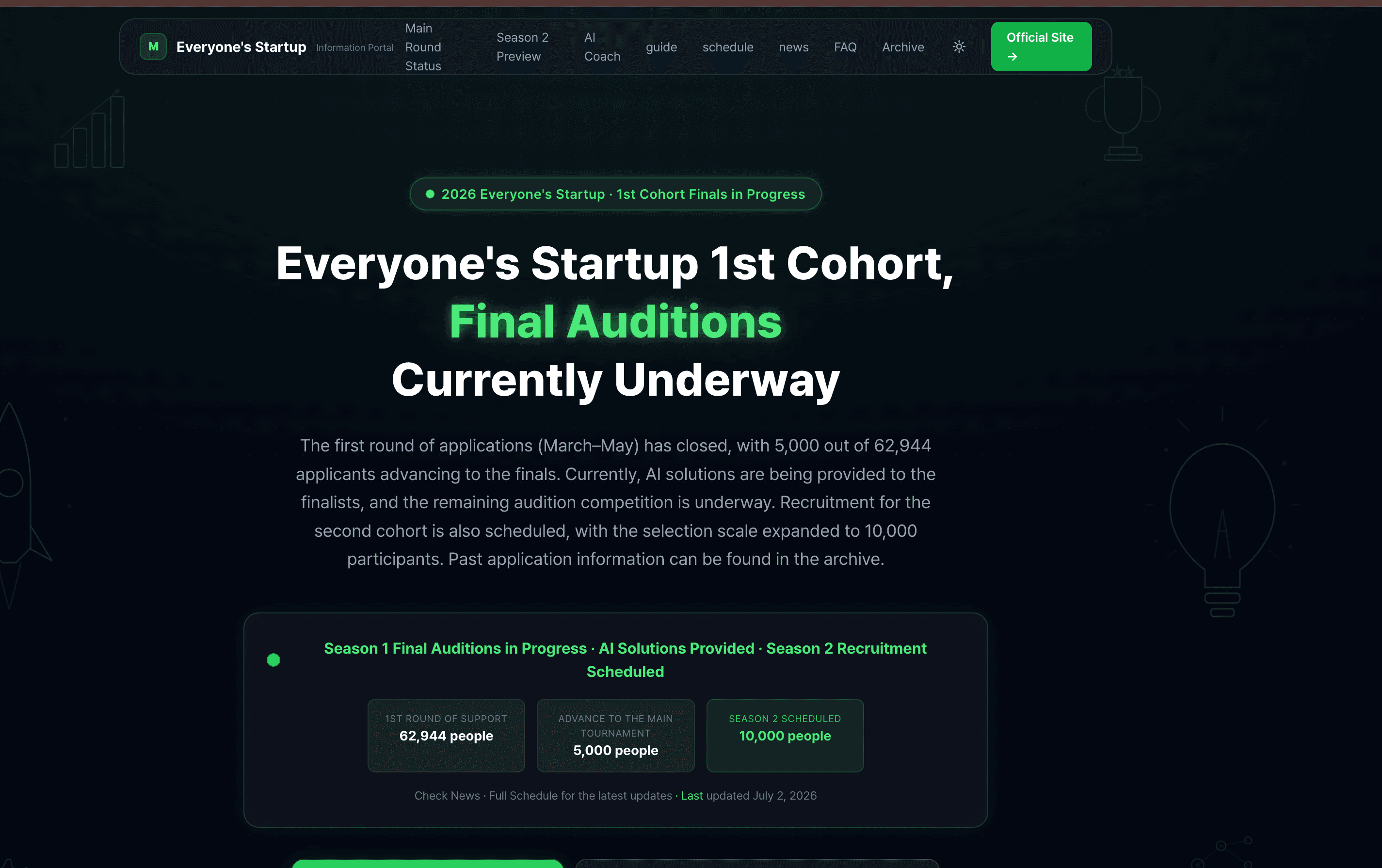 Everyone's Startup 2nd Cohort Recruitment