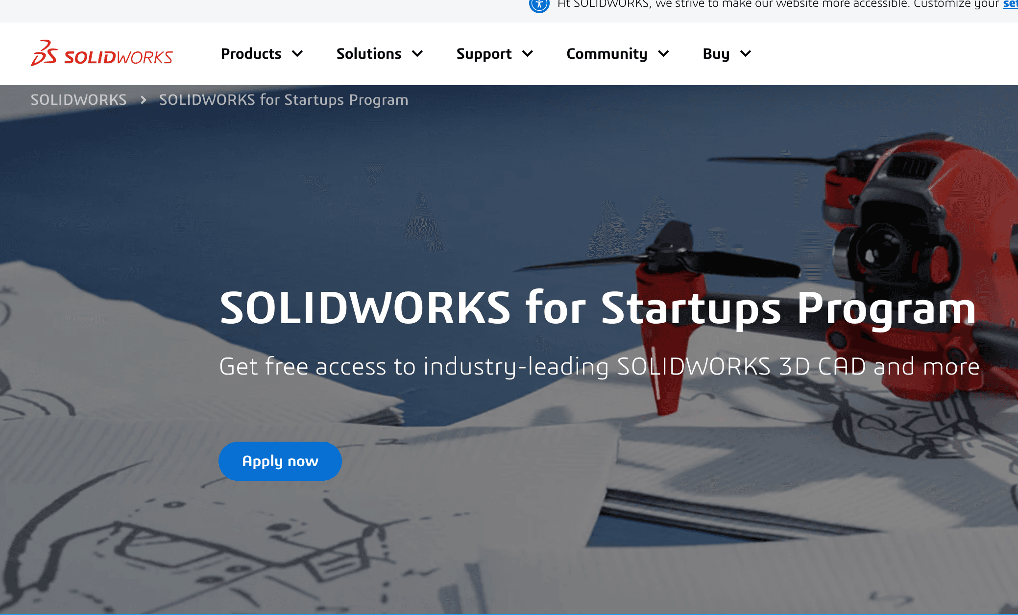 SOLIDWORKS for Startups Program