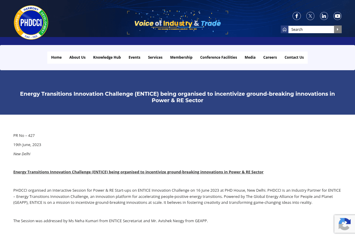 Energy Transitions Innovation Challenge (ENTICE) 2.0