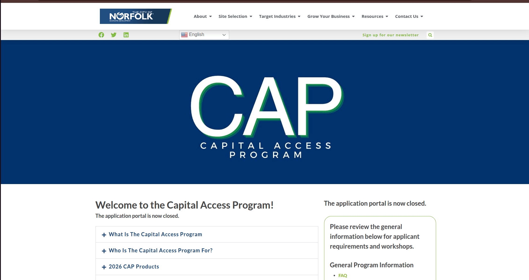 CAP Grant 2026